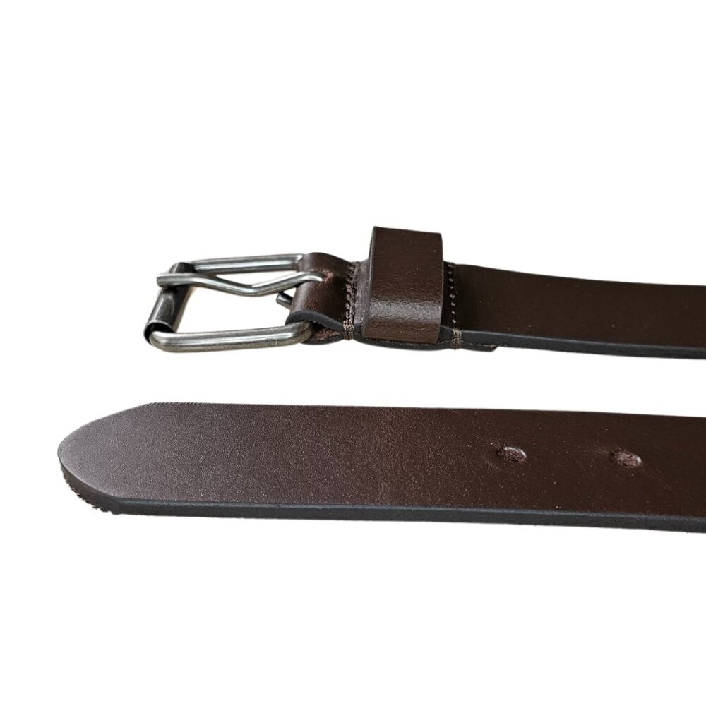 Men's Full Grain American Steer Hide Leather Brown Belt 1 1/2" Inches Wide USA - Picture 3 of 5